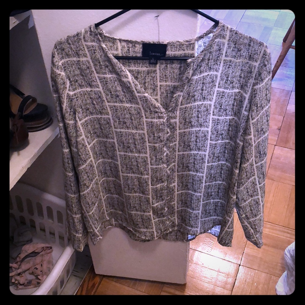 Black and white blouse